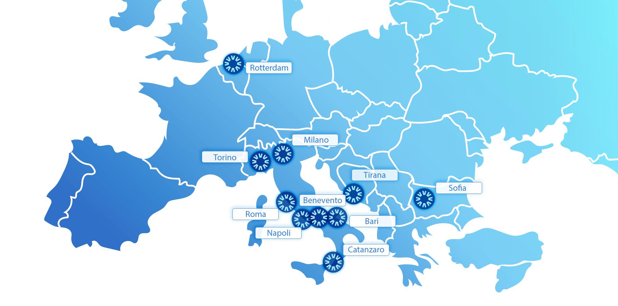 Europe map of Innovaway presence